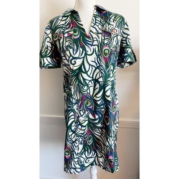 Lilly Pulitzer • Apple Tickle Me Fancy Peacock Pattern Dress - Picture 1 of 6